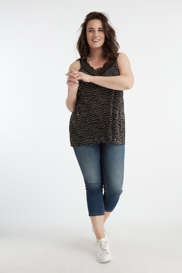 Haut plissé avec pois et dentelle image number 5