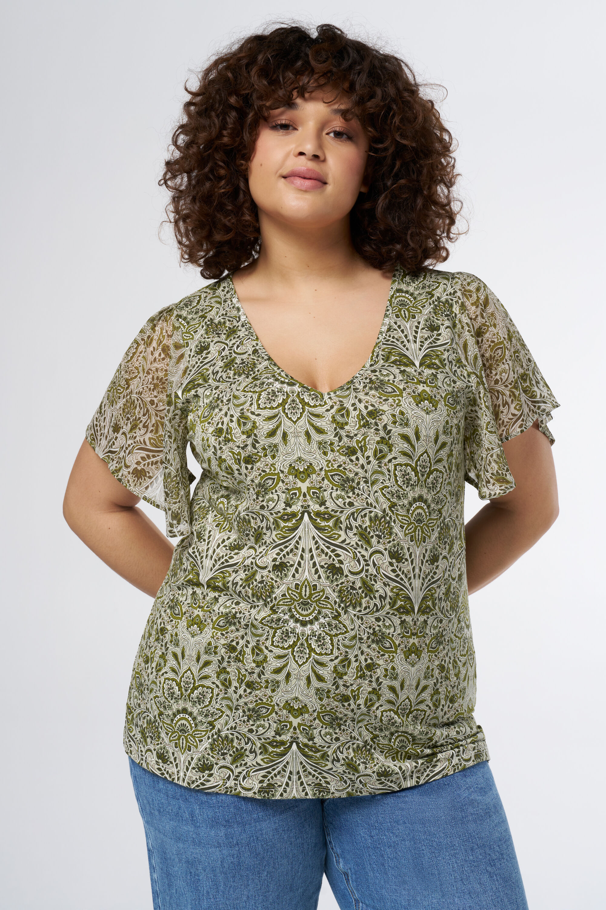 Haut &agrave; imprim&eacute; floral image number 6