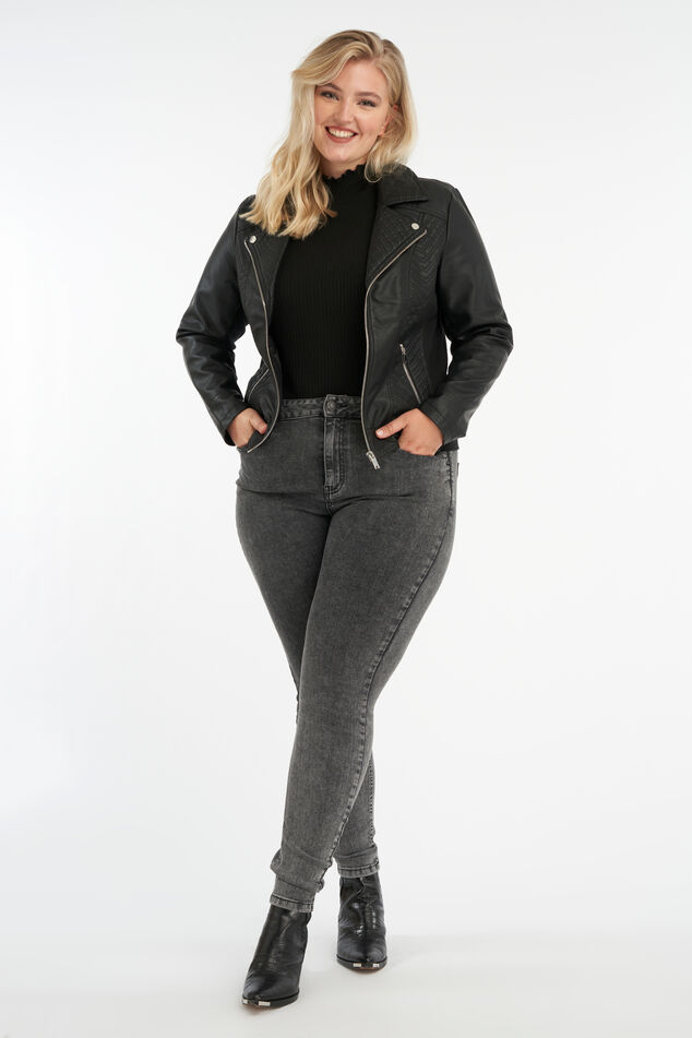Veste motard en simili cuir image number 5