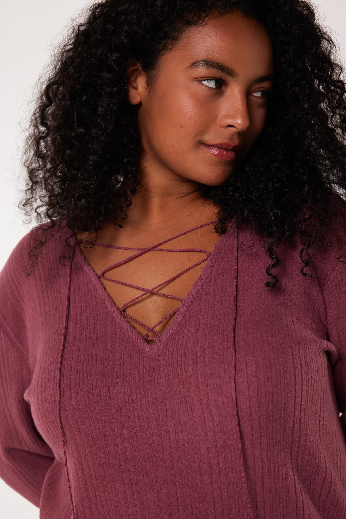 Haut coupe droite avec col en V  image number 4