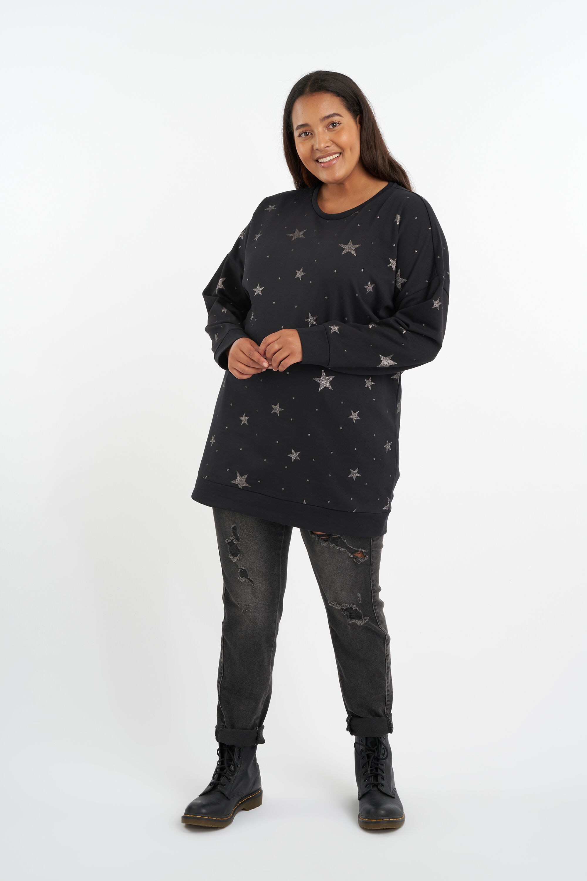 Pull avec imprim&eacute; &eacute;toiles image number 4