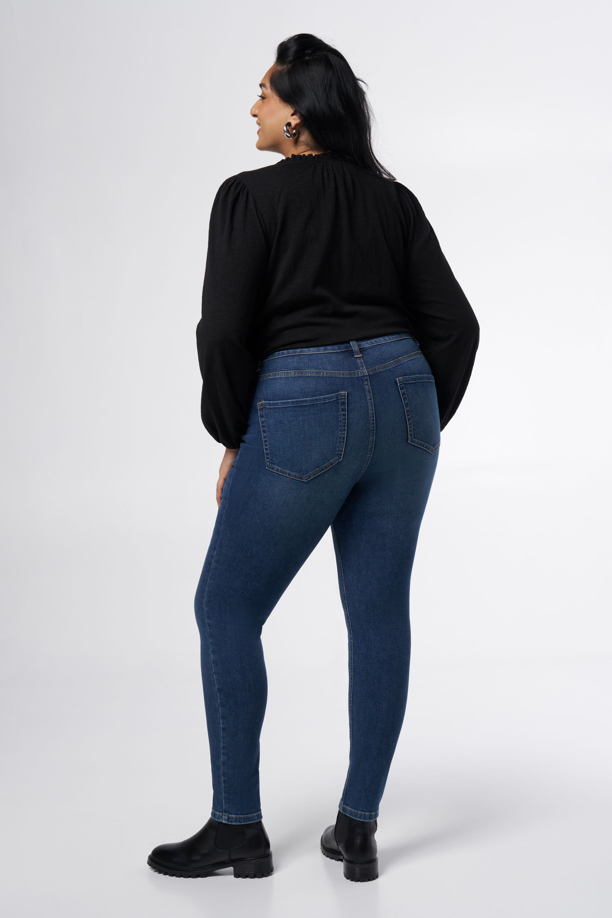 Jean skinny taille haute CHERRY image number 3