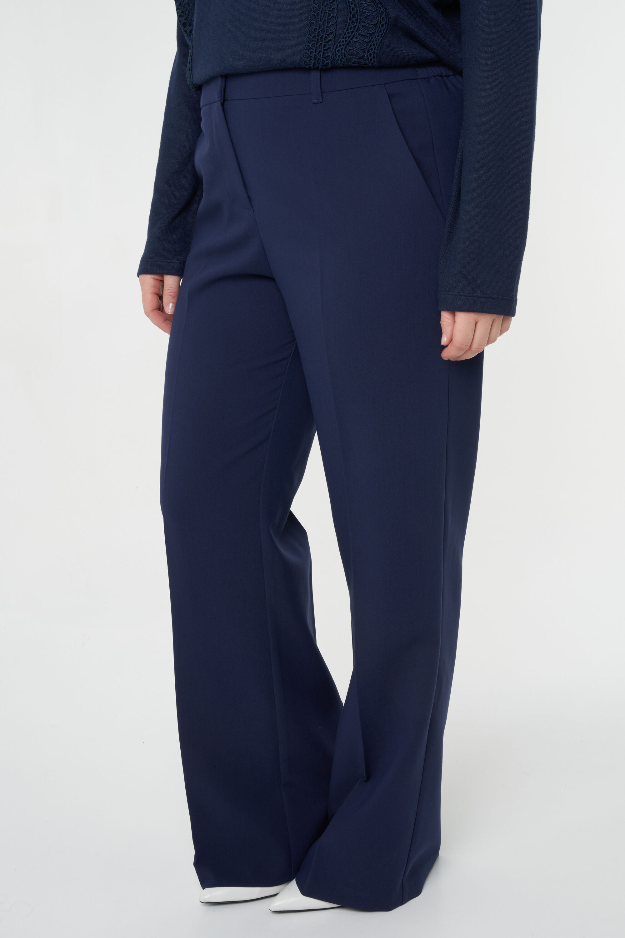Femmes Pantalon droit Marine MS Mode