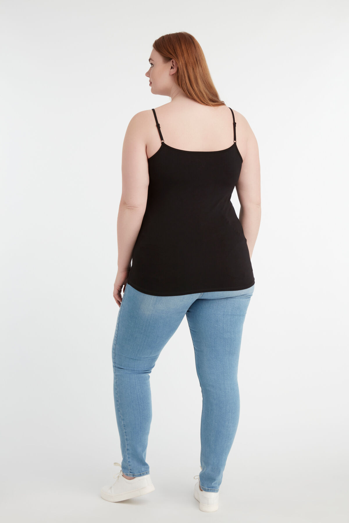 D&eacute;bardeur en coton avec bretelles spaghetti image number 4