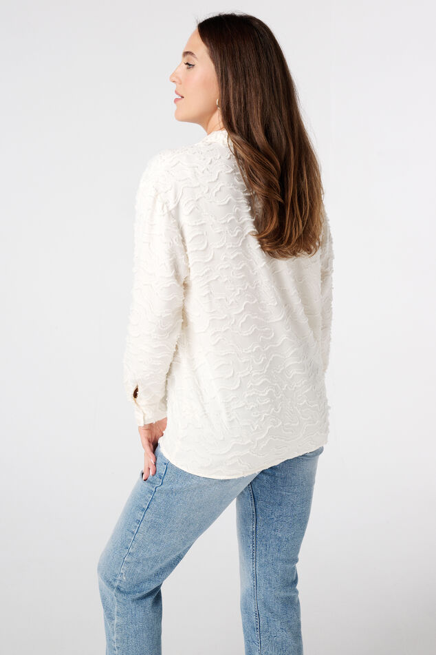 Blouse oversize en tissu structuré image number 3