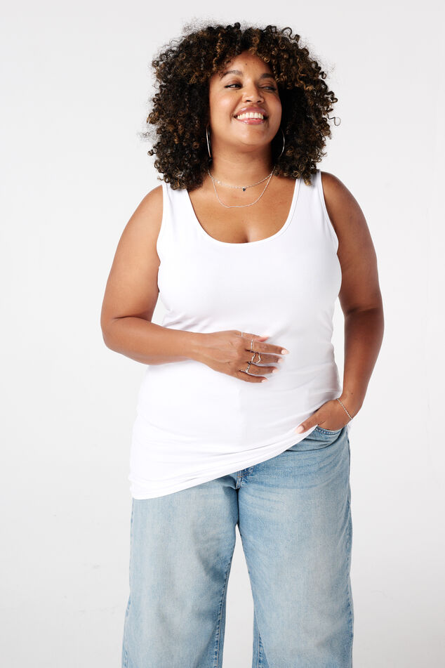 Débardeur extra long en coton image number 0