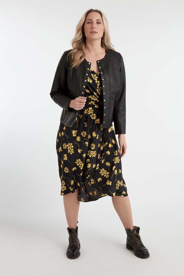 Veste en cuir PU à boutons-pression  image number 0