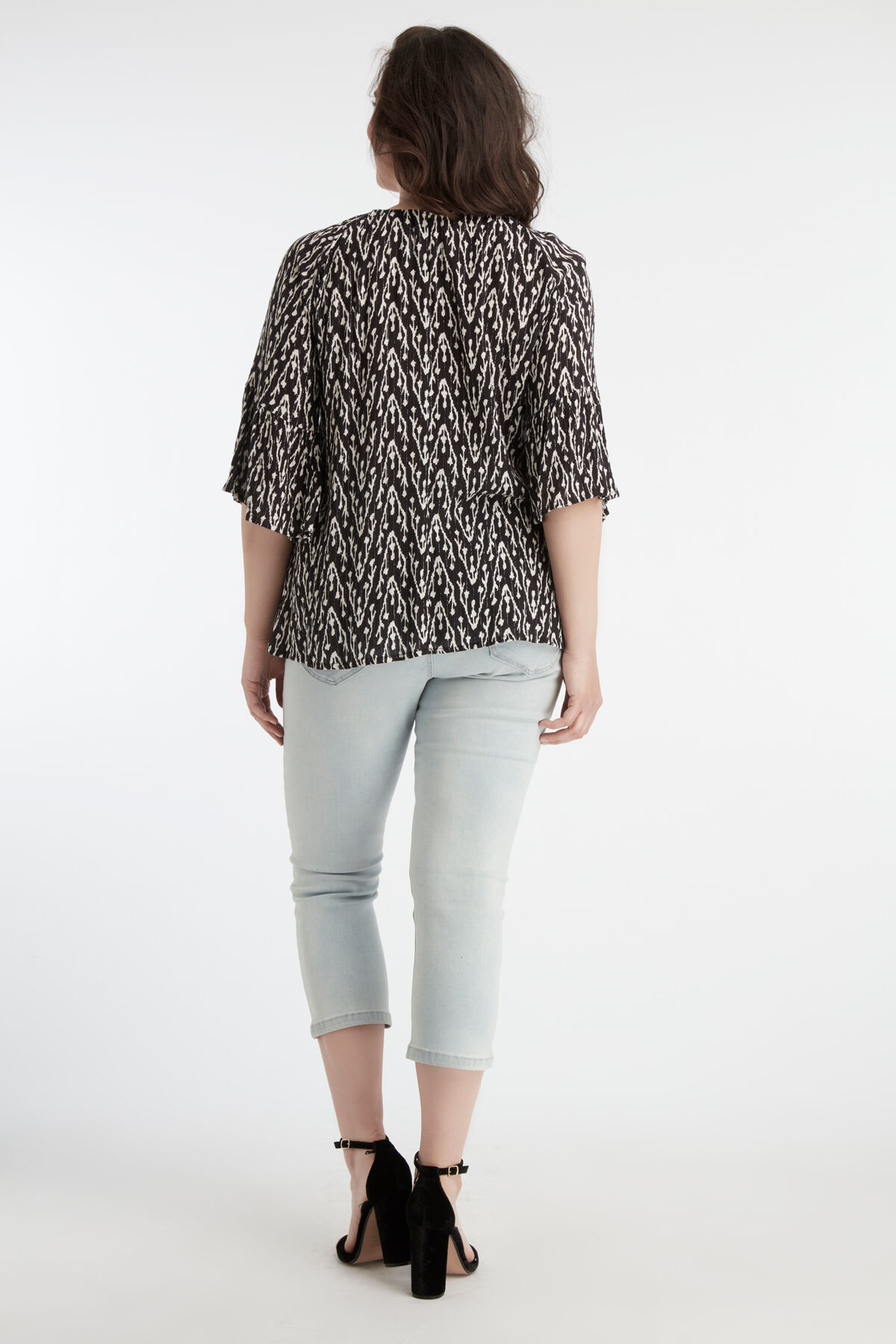 Chemisier &agrave; manches cloche image number 4