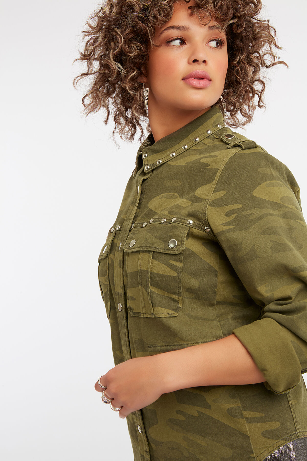 Veste &agrave; imprim&eacute; camouflage image number 5