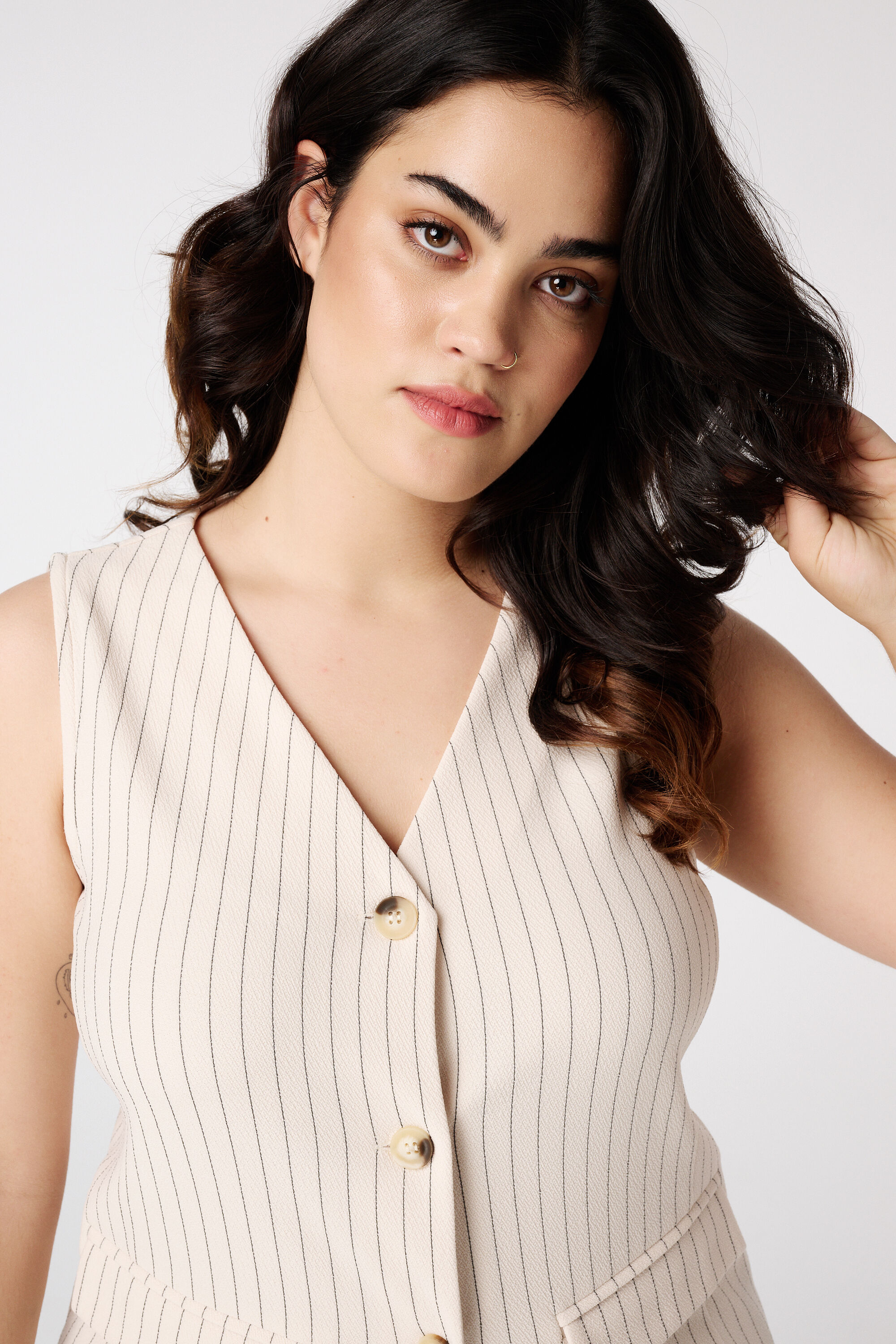 Gilet &agrave; rayures image number 4