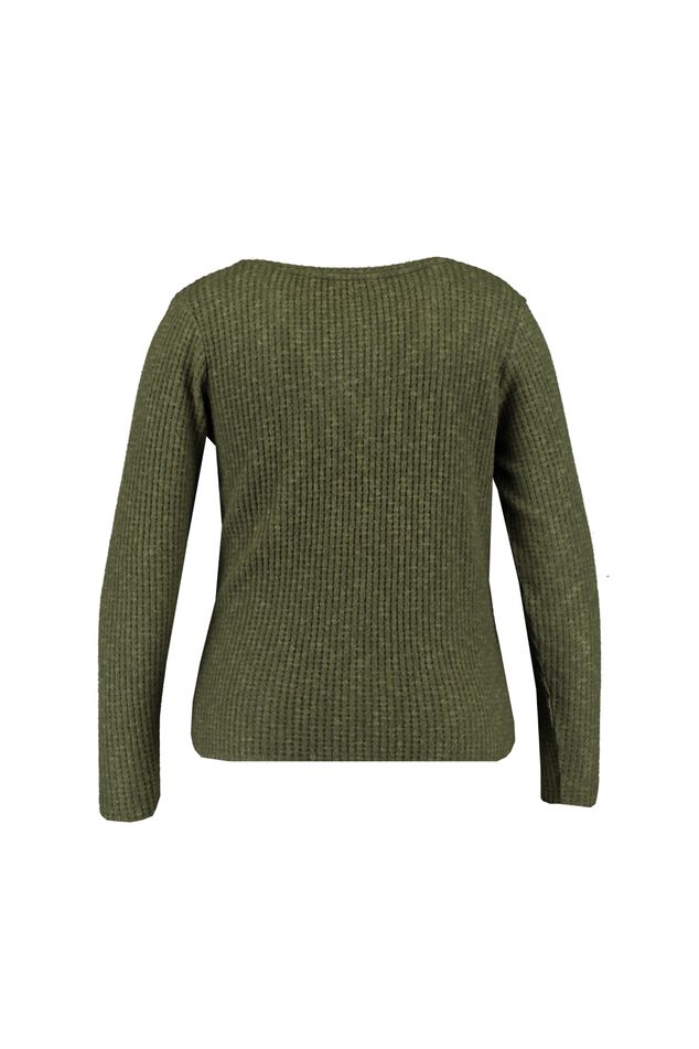 T-shirt manches longues au décor boutonné   image number 2