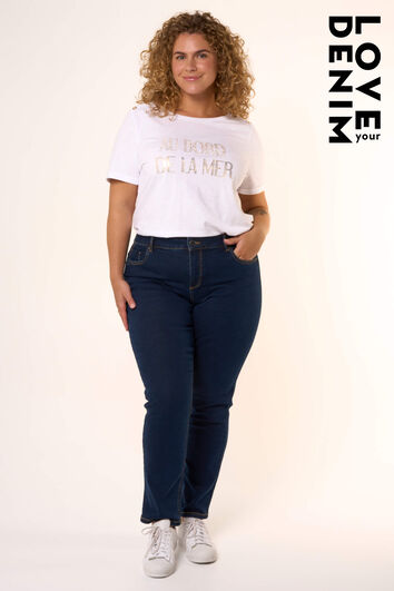 Jean &agrave; jambes amples ROSE