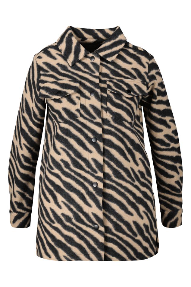 Veste-chemise à imprimé zébré.  image number 2