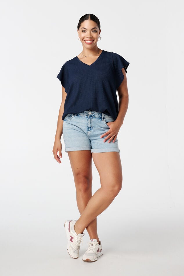 Short en jean avec tissu extensible image number 0