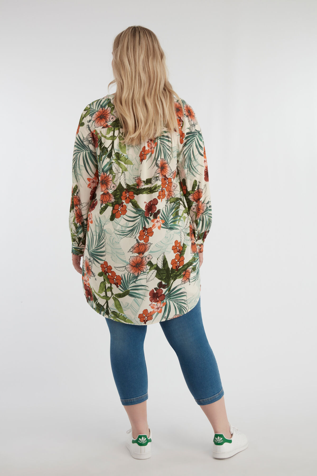 Chemisier &agrave; imprim&eacute; tropical image number 4