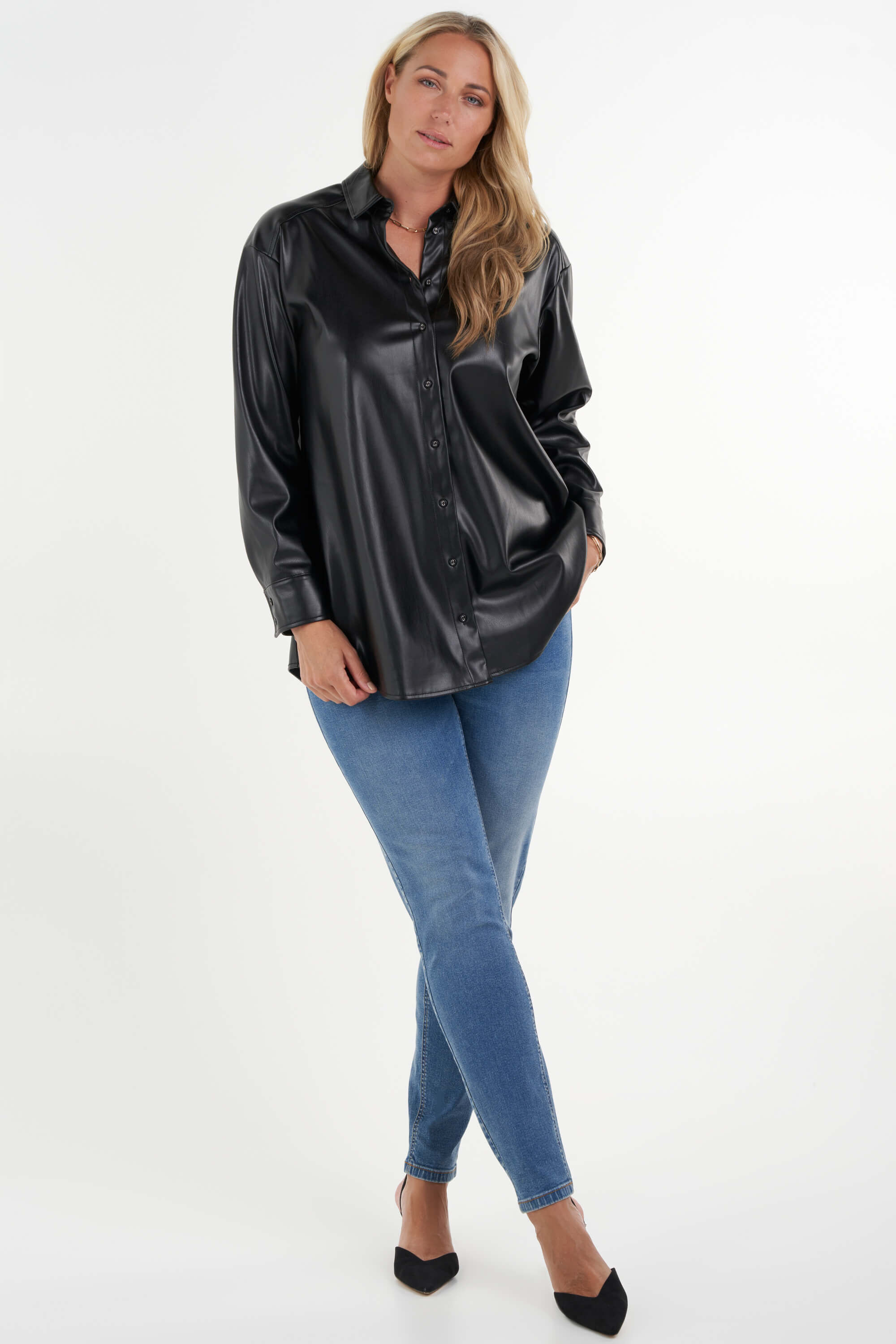 Chemisier en similicuir image number 5