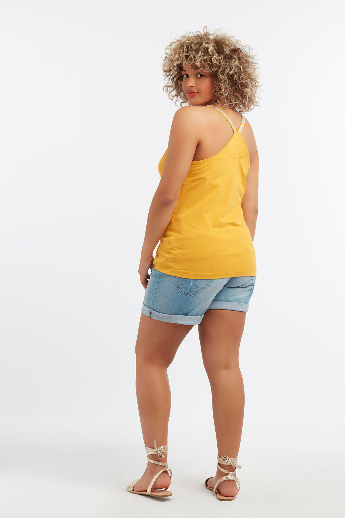 Haut sans manches avec bretelles crois&eacute;es image number 1