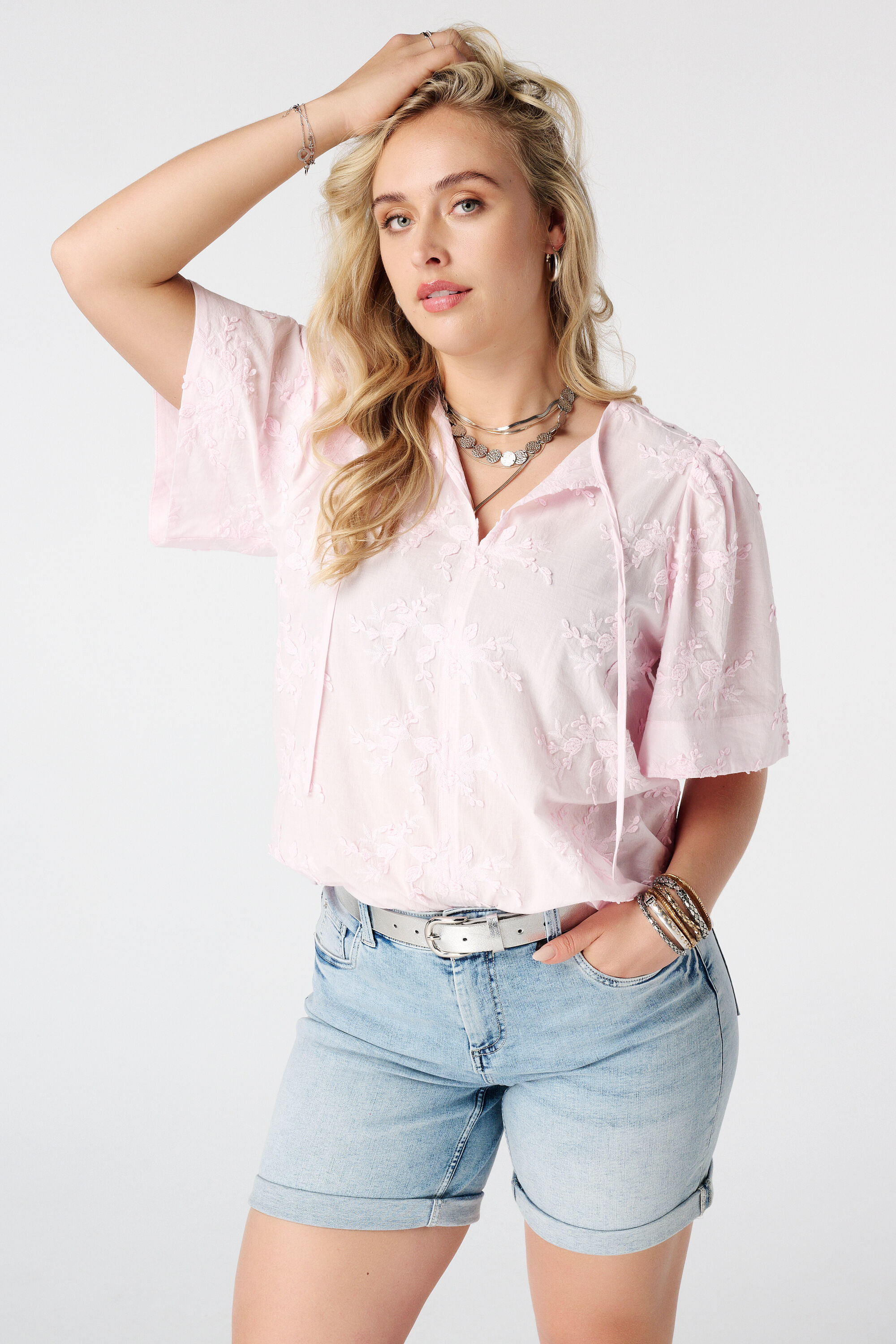 Blouse en coton avec broderie