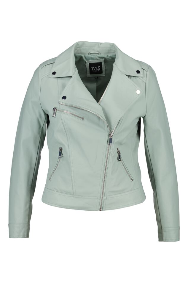 Veste style motard en similicuir image number 1