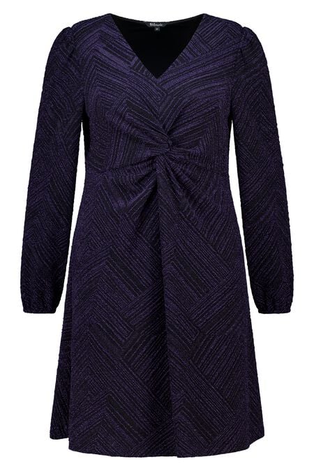Robe en lurex avec détail bouton Robe en lurex avec détail bouton