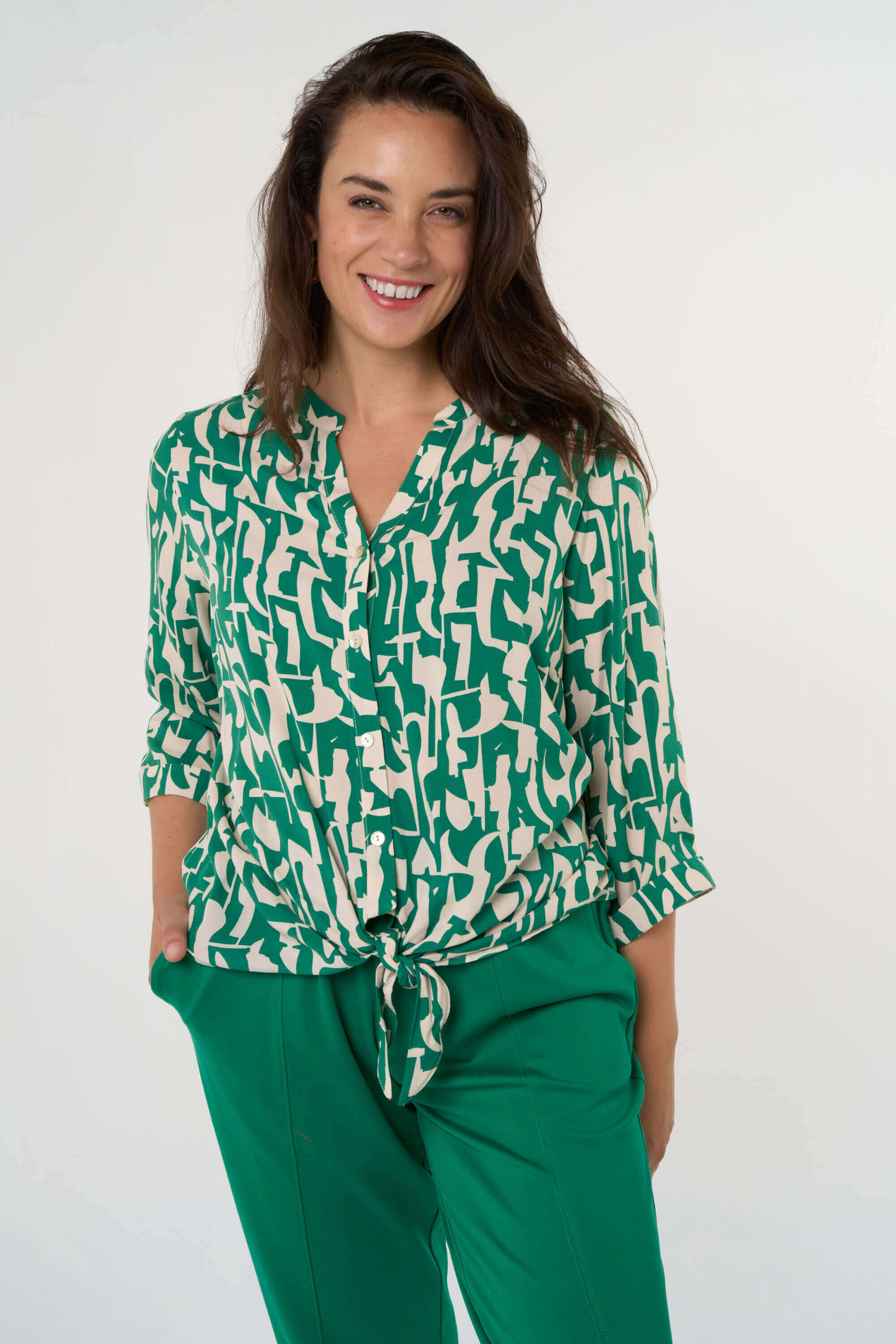 Chemisier &agrave; imprim&eacute; graphique image number 7