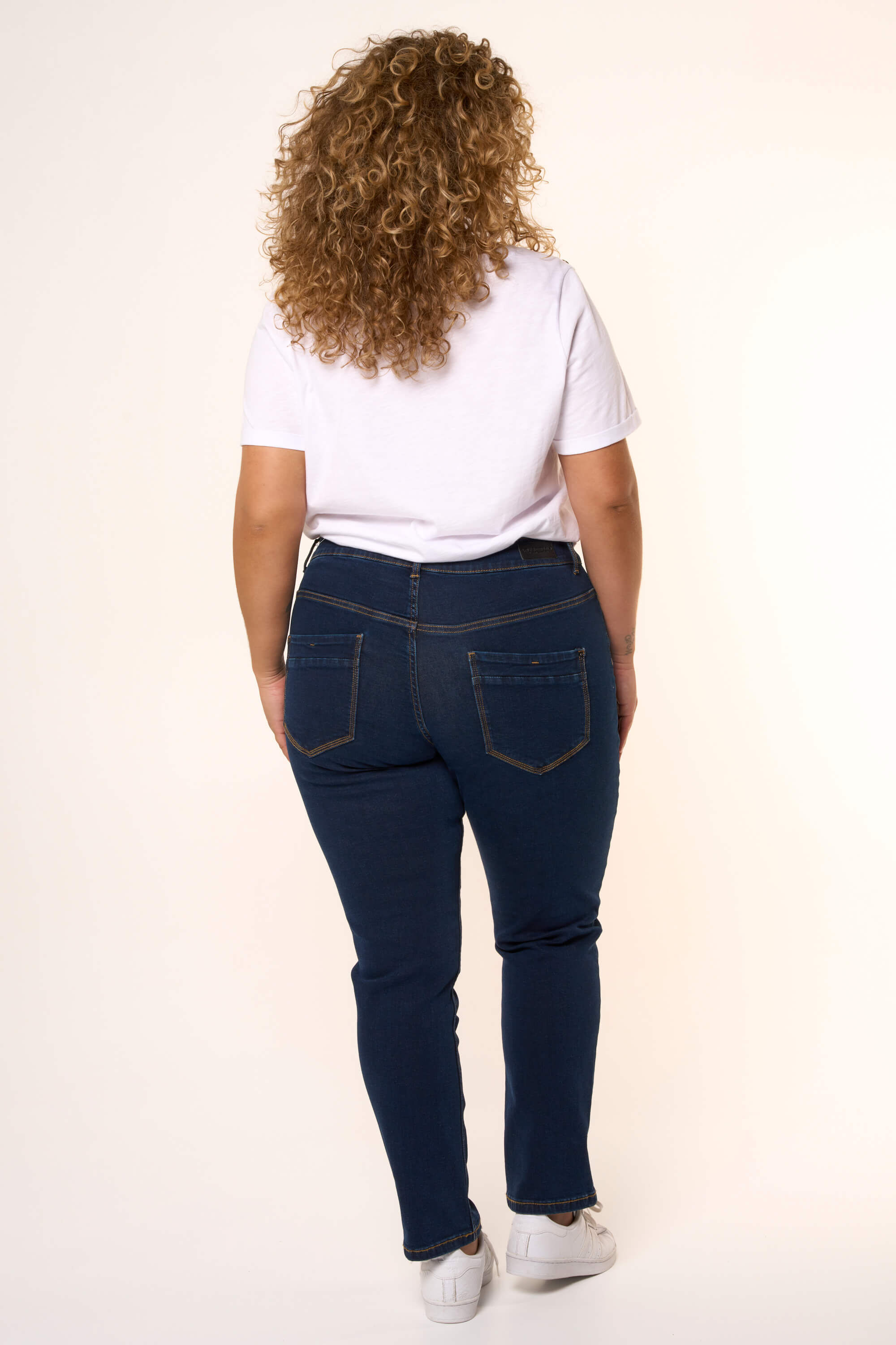 Jean &agrave; jambes amples ROSE image number 4