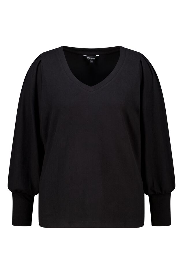 Pull finement tricoté à manches bouffantes image number 1