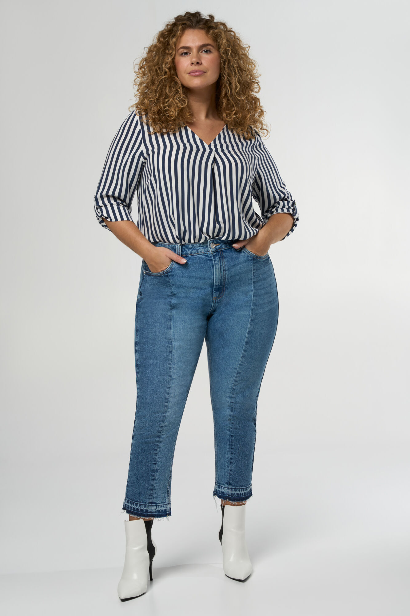 Jean bicolore femme top