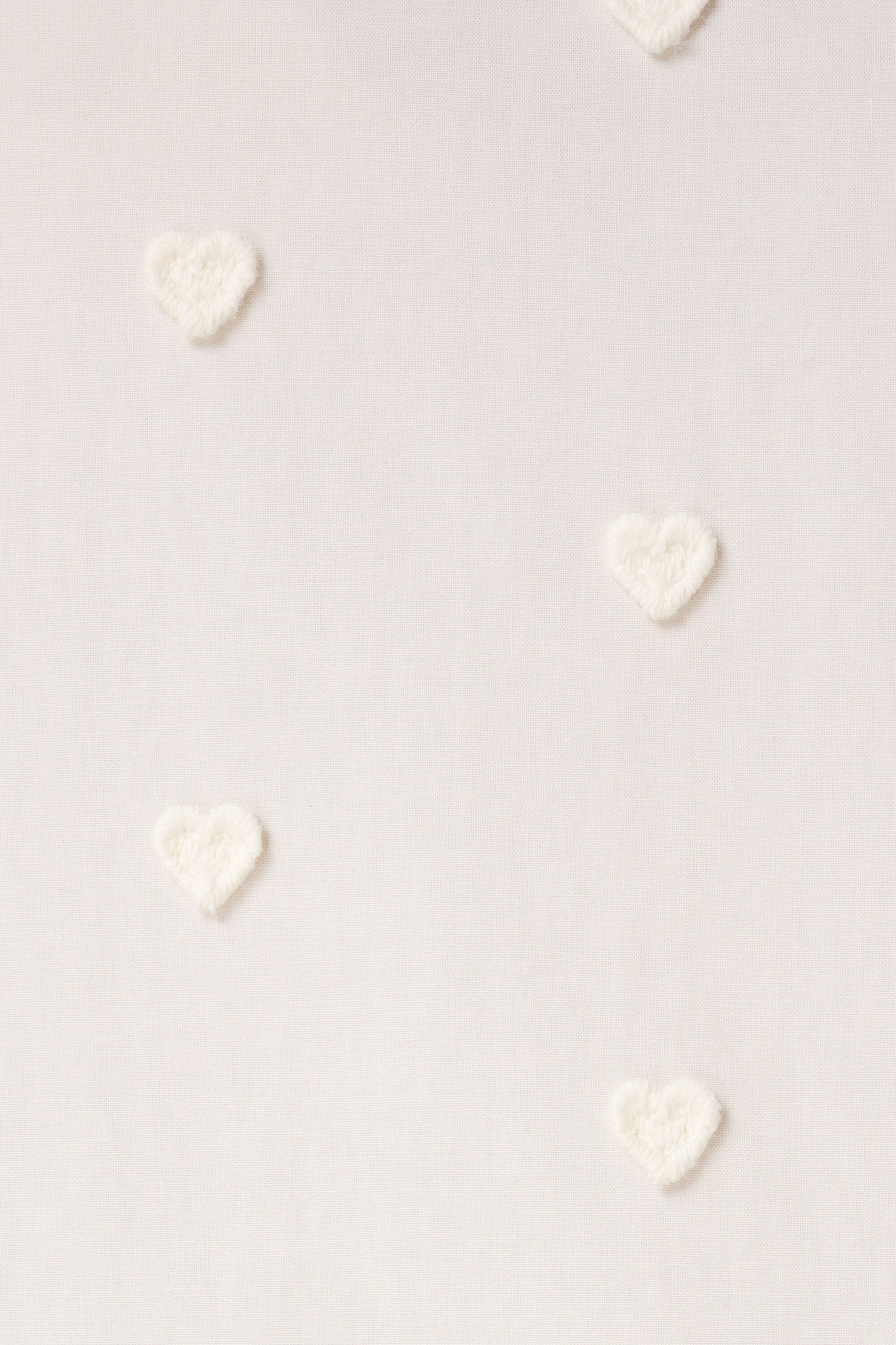 Chemisier avec c&oelig;urs brod&eacute;s et manches trois quarts image number 6