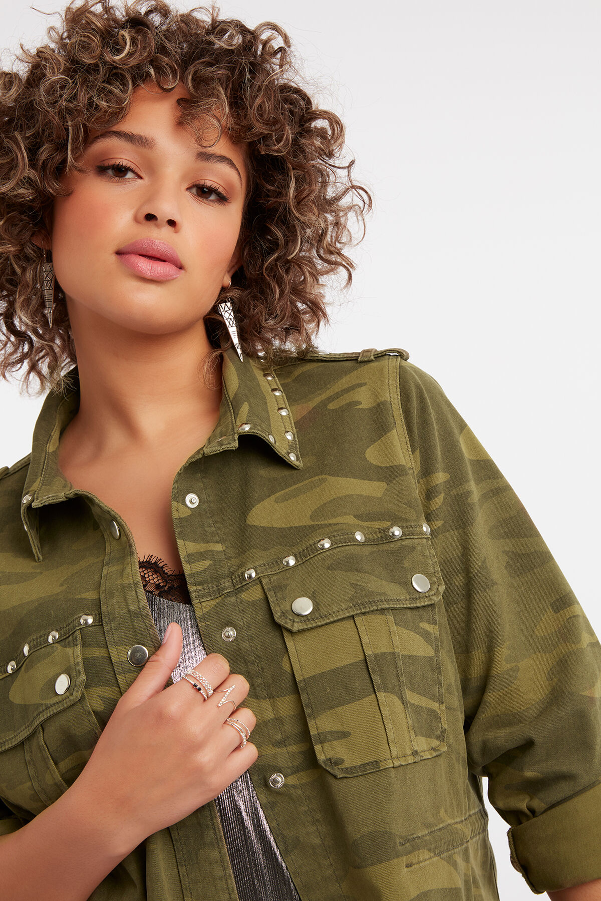 Veste &agrave; imprim&eacute; camouflage image number 6