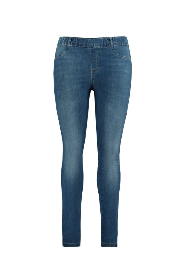 Tregging en denim coupe slim POPPY image number 1