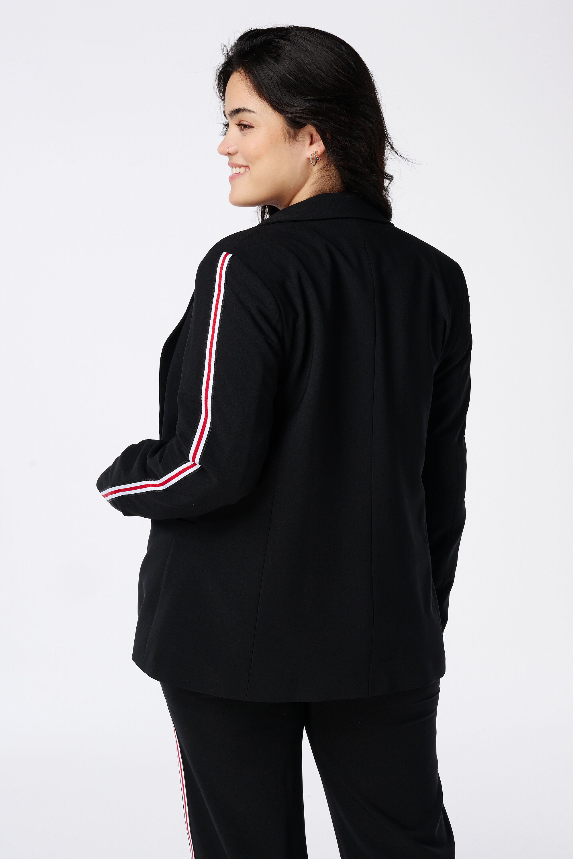 Blazer &agrave; rayure contrastante image number 3