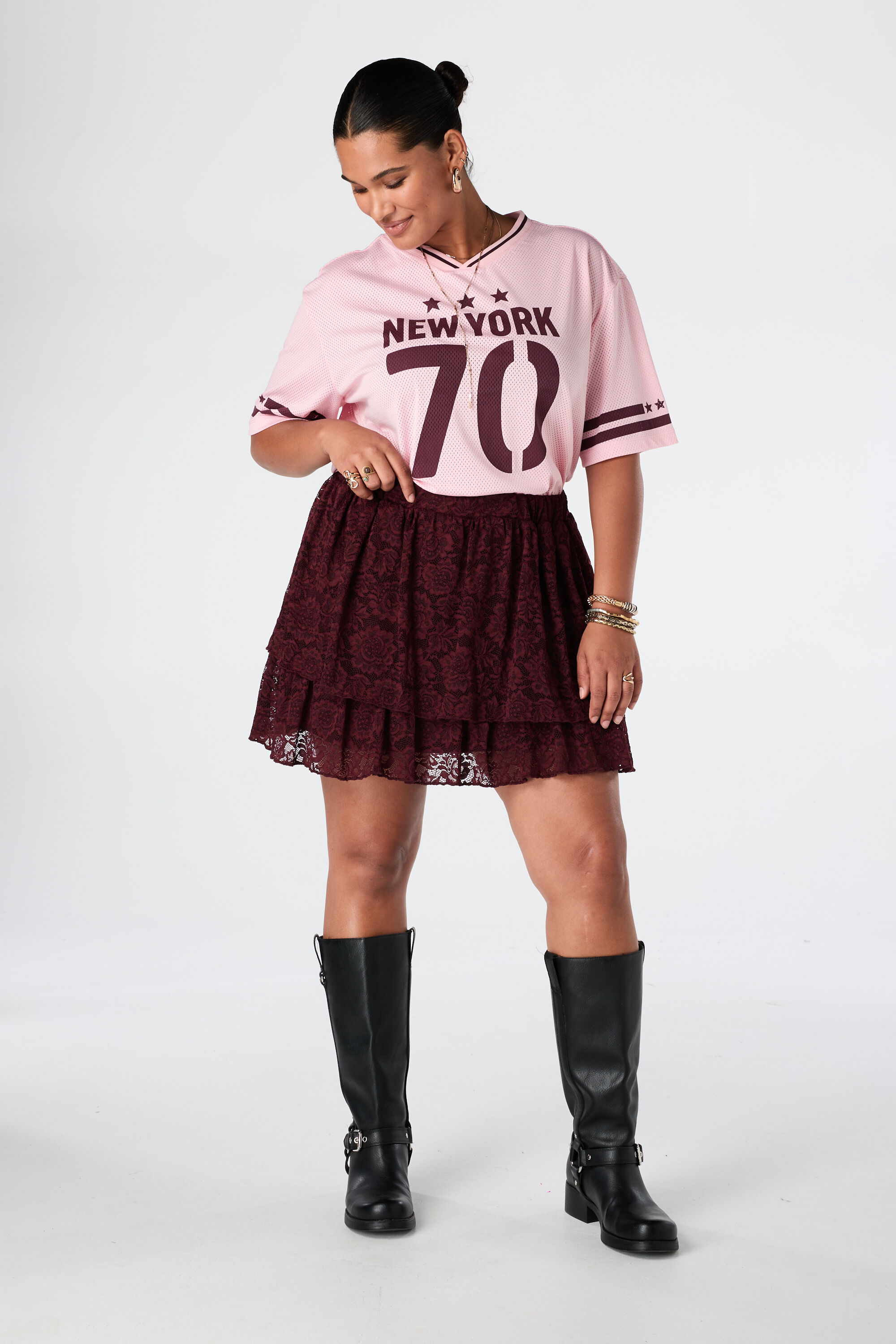 Jersey oversize &agrave; imprim&eacute; sportif image number 3