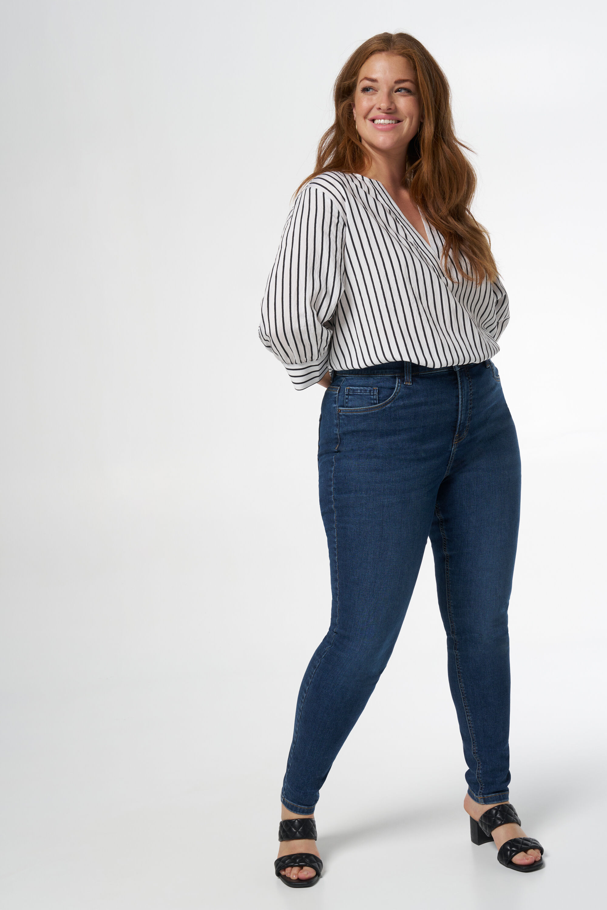 Femmes Jean skinny taille haute CHERRY Dark Denim MS Mode