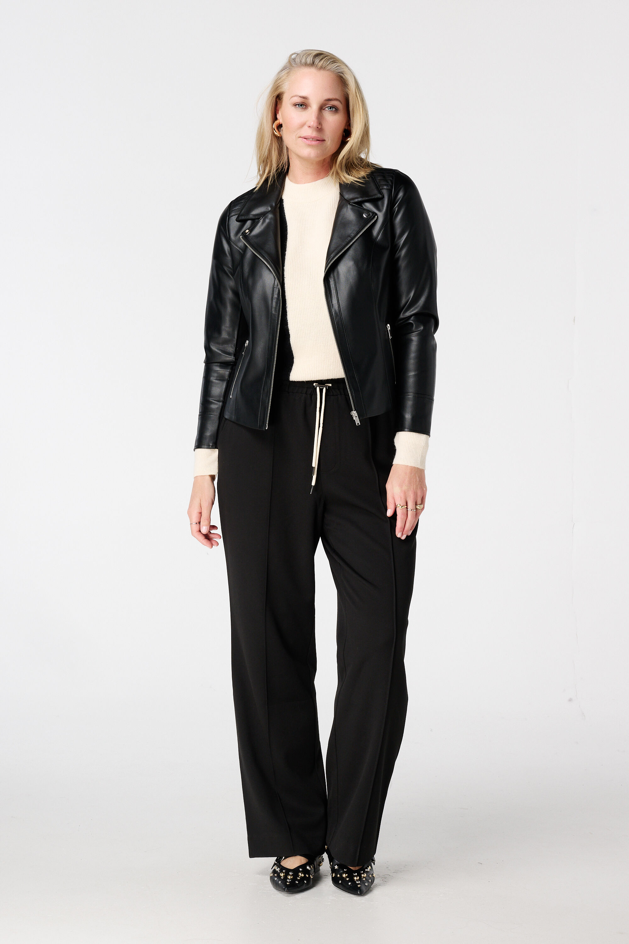 Veste biker en similicuir image number 5