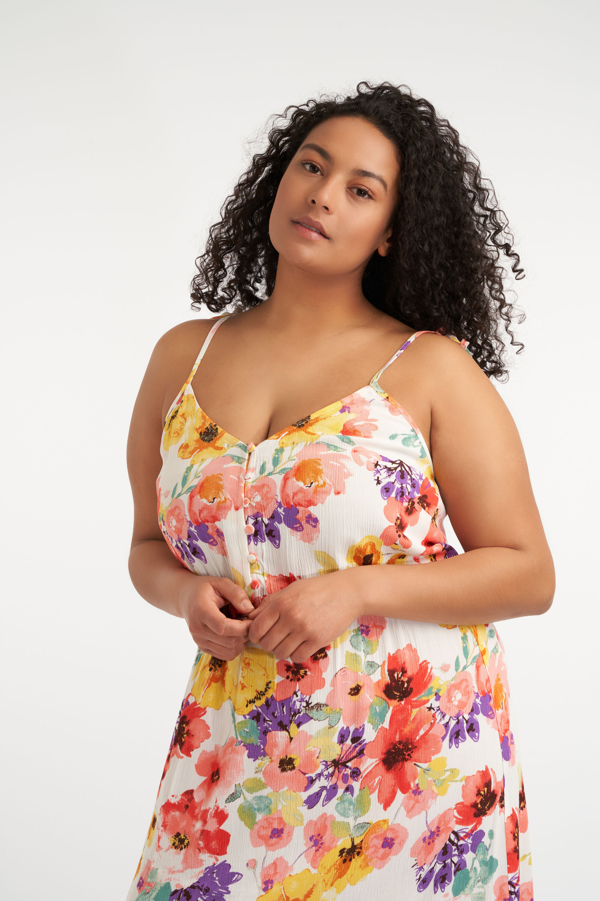 Robe midi &agrave; imprim&eacute; floral image number 4