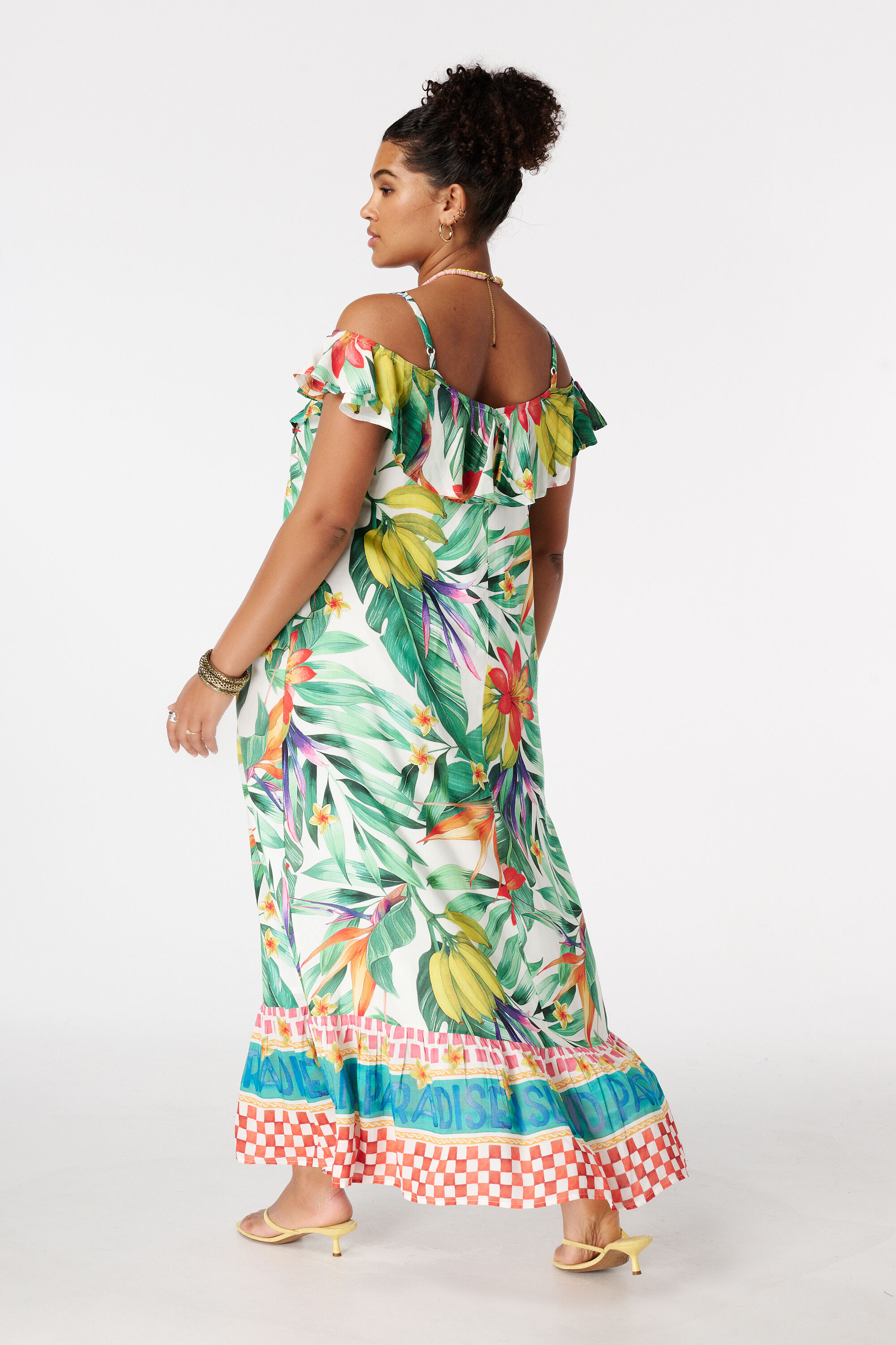 Robe longue &agrave; manches courtes image number 3