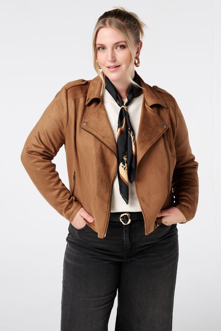 Veste motard en simili daim Veste motard en simili daim