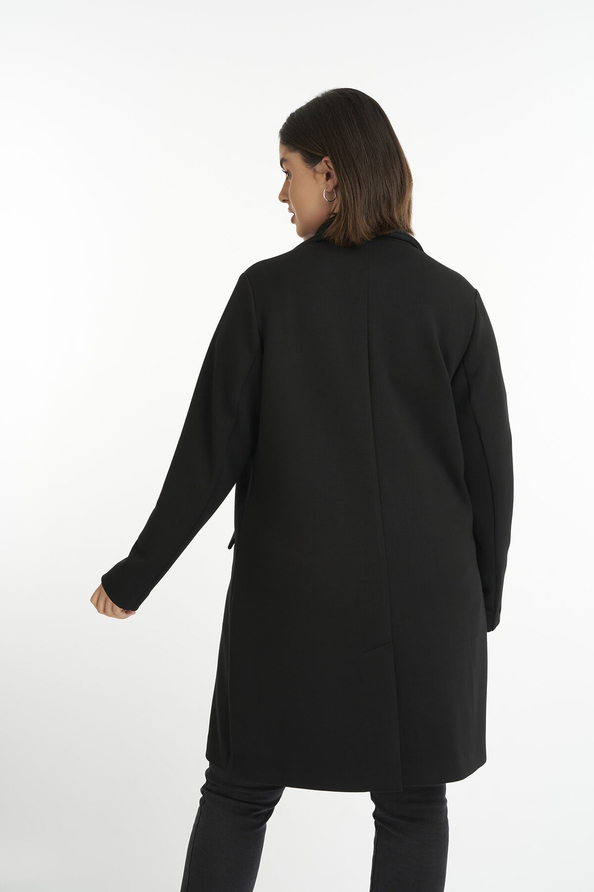 Long manteau en jersey  image number 3