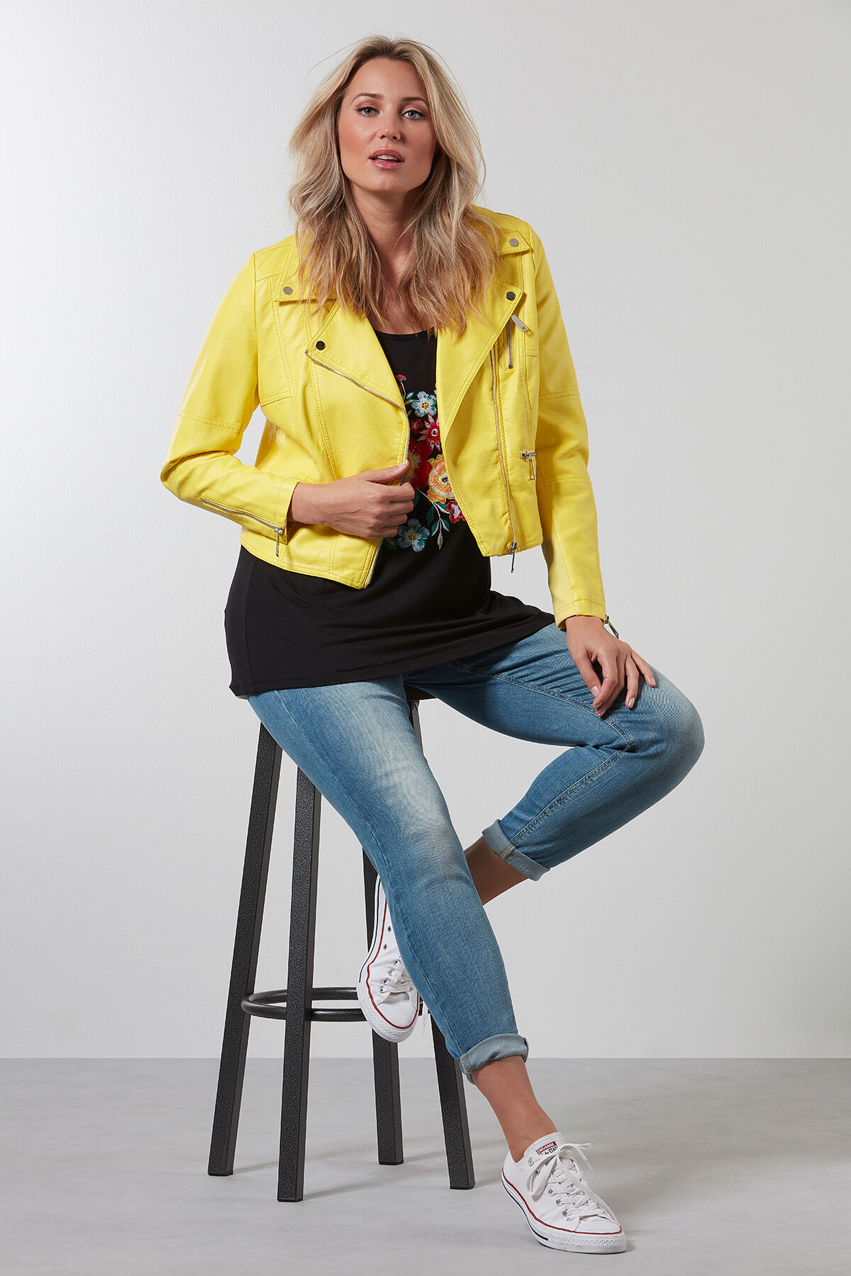 Veste simili cuir jaune best sale