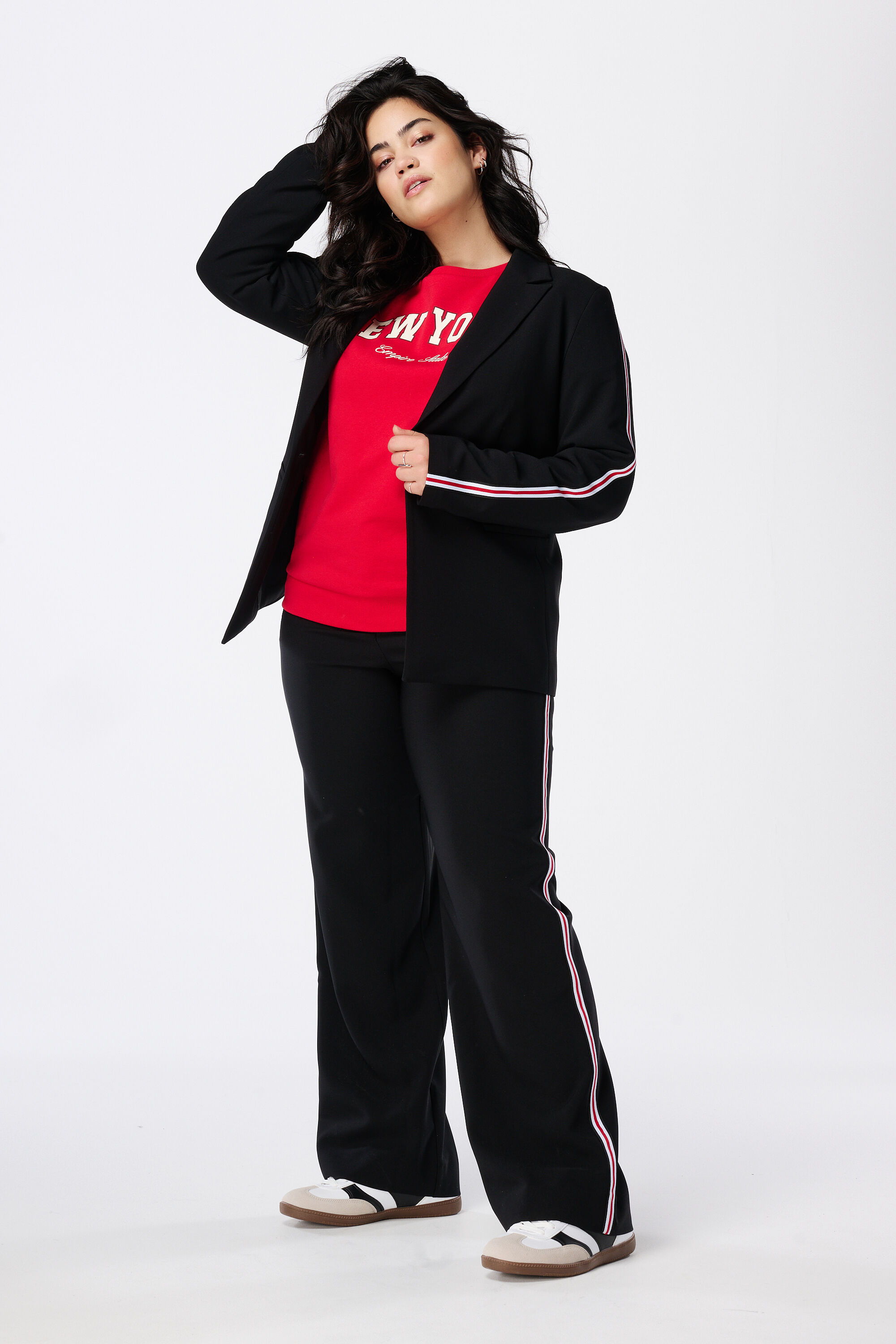 Blazer &agrave; rayure contrastante image number 5