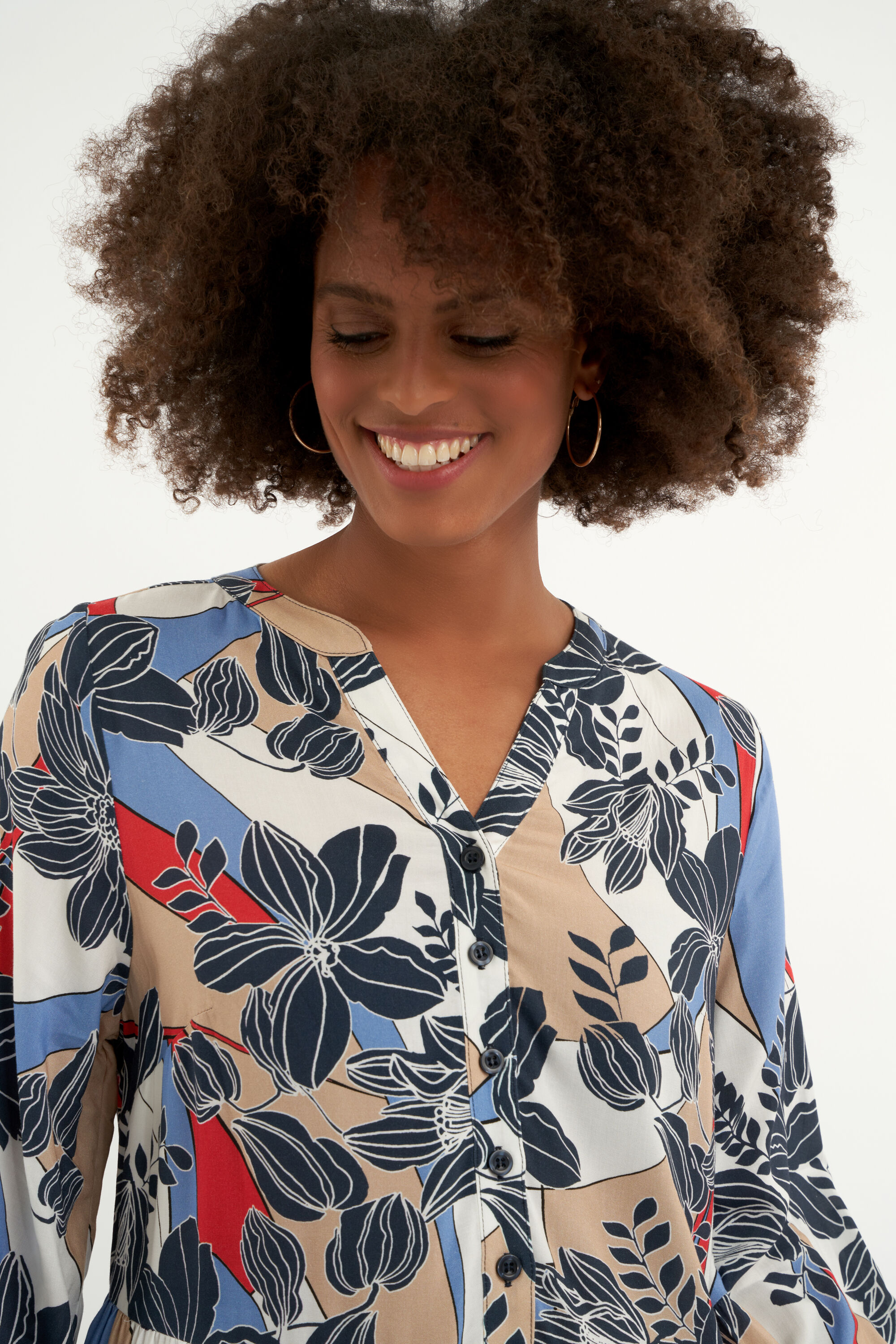 Robe coupe trap&egrave;ze &agrave; imprim&eacute;  image number 6