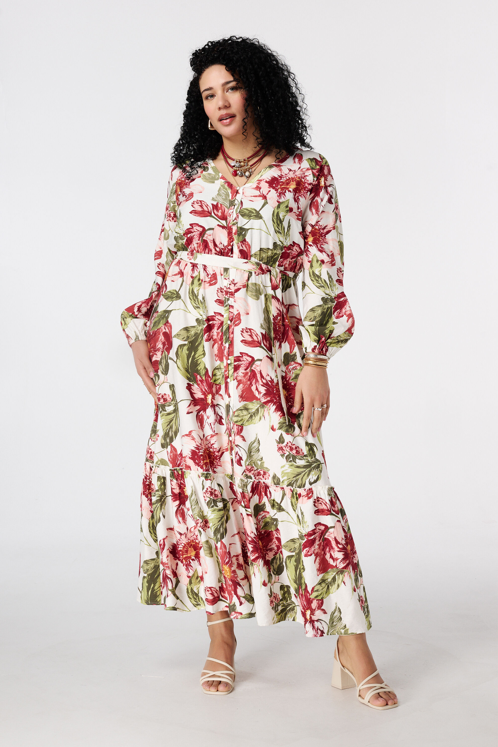 Robe maxi &agrave; imprim&eacute; floral