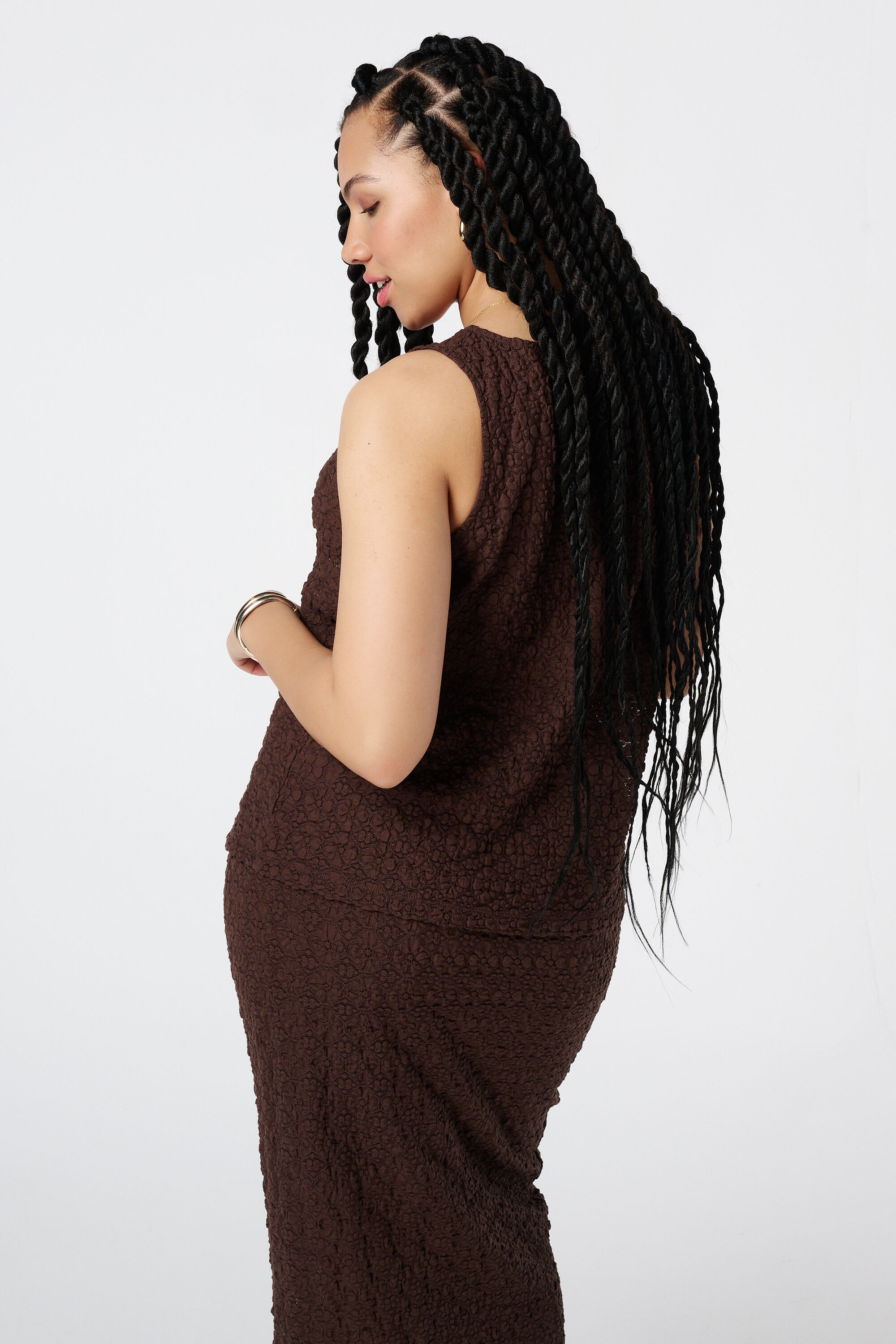 Top &agrave; structure smock&eacute;e image number 3