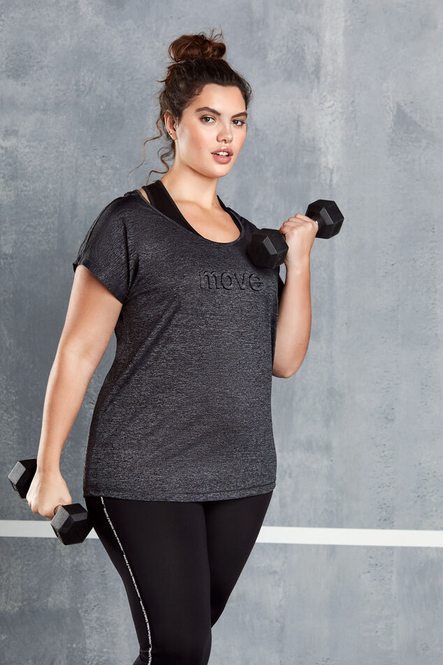 Haut de sport à imprimé en relief  image number 0