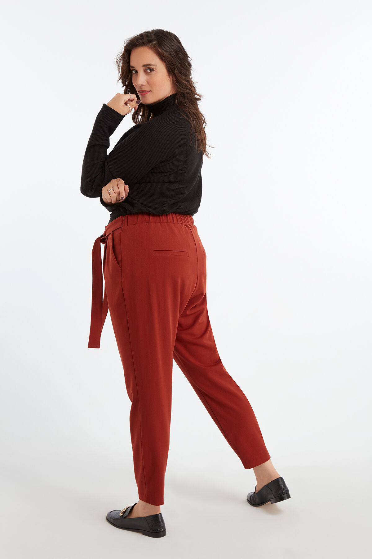 Pantalon a taille froncée hotsell