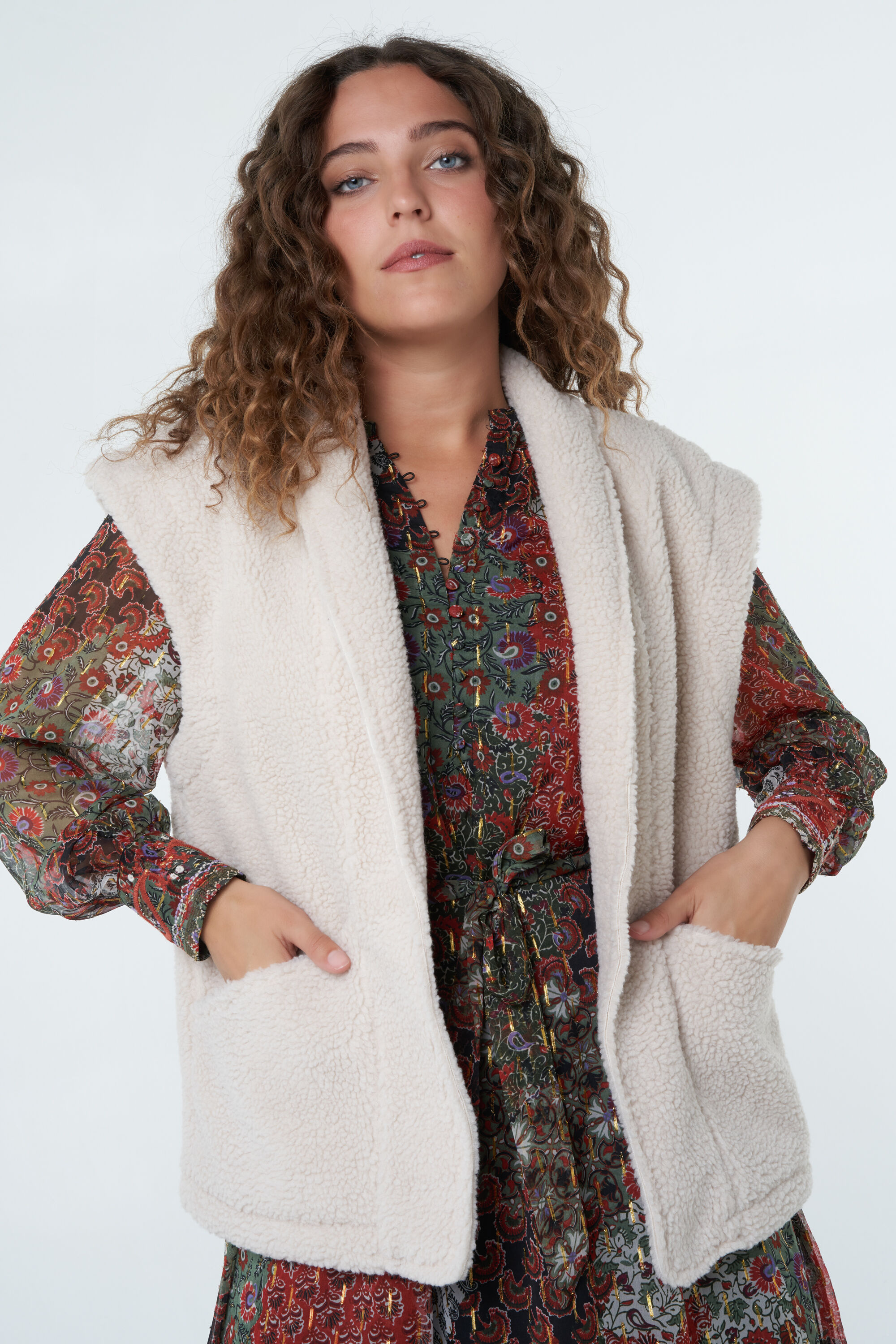 Gilet fourrure sans manche discount h&m