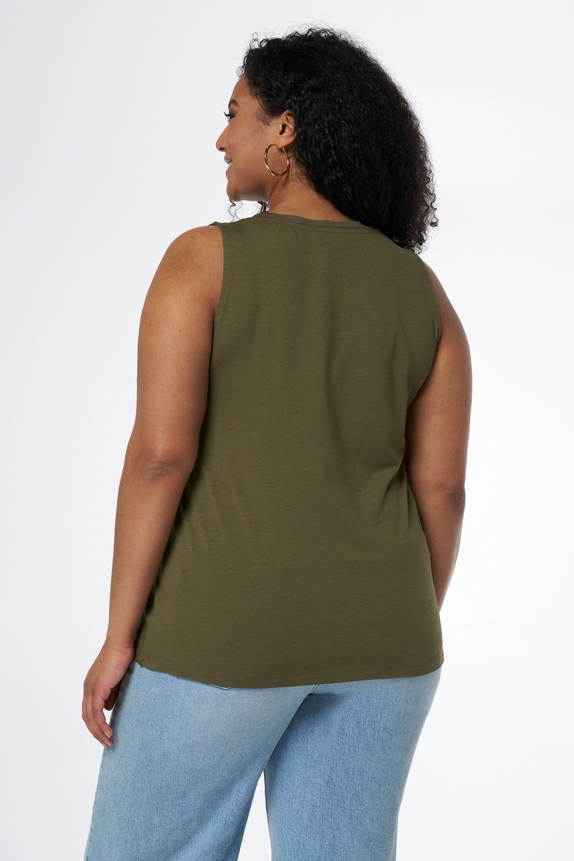 Haut sans manches avec col en V image number 3