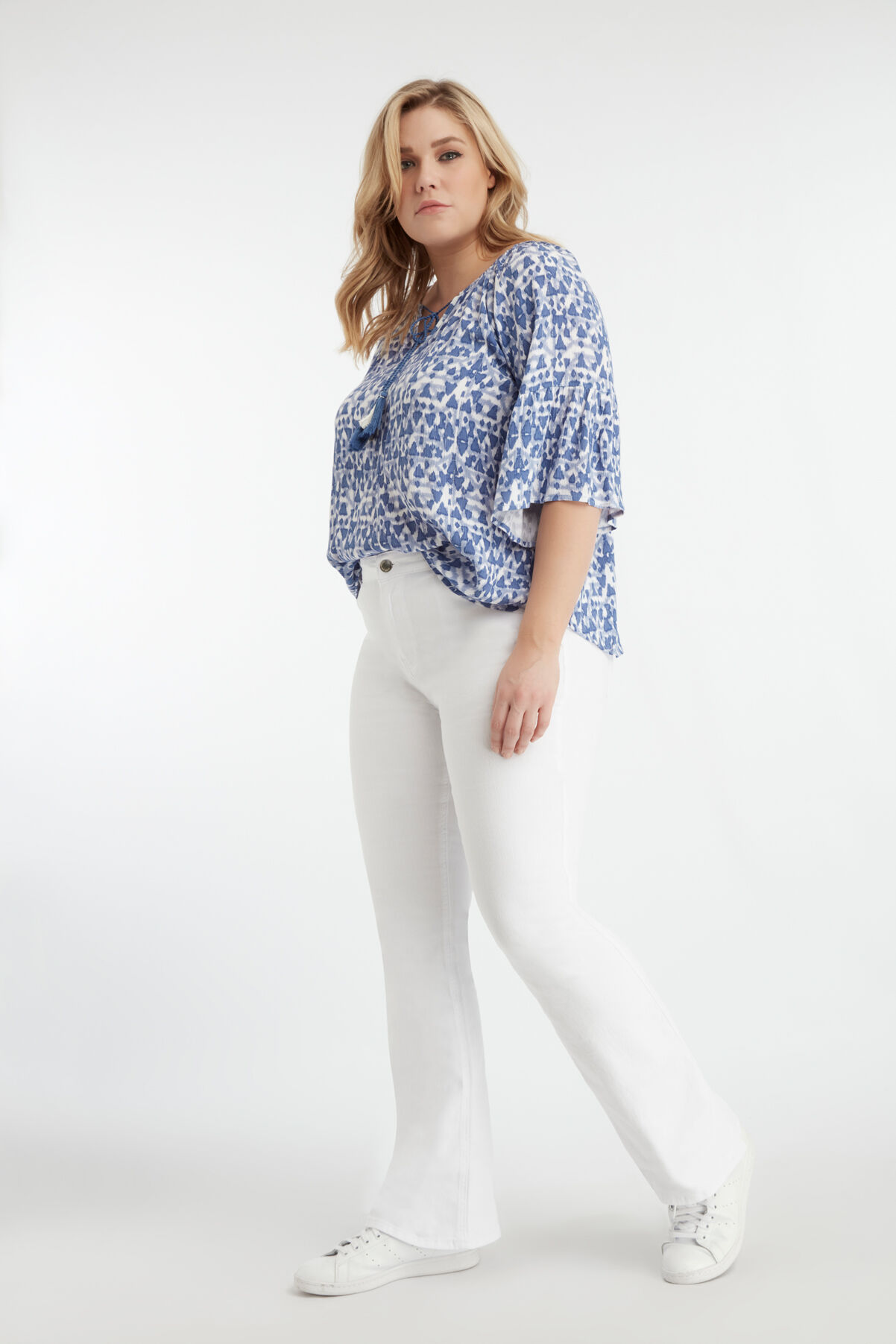 Chemisier &agrave; manches cloche image number 5