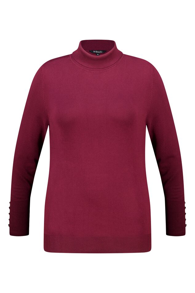 Pull à col roulé et boutons décoratifs image number 1